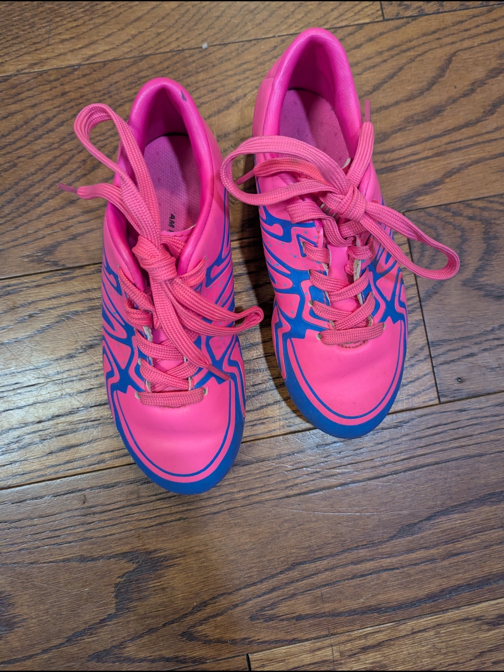Dream Pairs Soccer Cleats Kids Pink Athletic Lace-Up Shoes